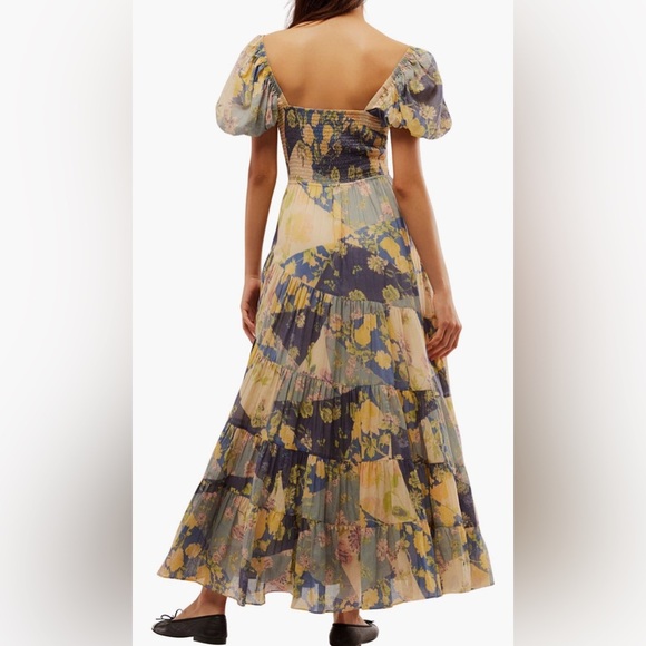 NEW Free People sundrenched short sleeve maxi dress M B2006 - Picture 3 of 6